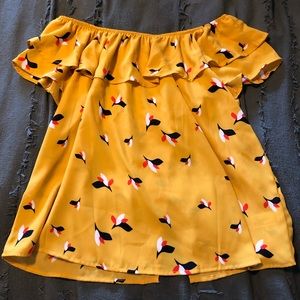 Xhilaration Floral Off-The-Shoulder-Top